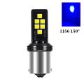 2Pcs T20 LED Bulb Car Light 12 SMD 1156 BA15S 1157 Auto LED Reading Lamp Reserve Light Bulbs for Braking Turn Signal Car Accessories（# 1156 150° PY21W BAU15S Blue ）. 