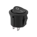 LKPCIGCXM 20 Pcs SPST Black Button On/Off Round Rocker Switch AC 6A/125V 3A/250V. 