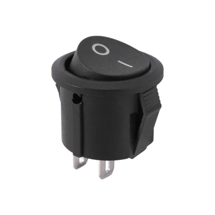 LKPCIGCXM%2020%20Pcs%20SPST%20Black%20Button%20On/Off%20Round%20Rocker%20Switch%20AC%206A/125V%203A/250V%20-%20Image%204