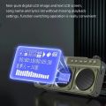 SANSUI F28 Mini Elderly FM Radio Outdoor Wireless Bluetooth Speakers MP3 Walkman Hi-fi Sound Quality LED Clock Lyrics Display TF.