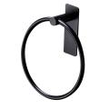 Towel Ring/Hand Towel Holder - Self Adhesive Round Towel Rack Hand Towel Bar for Bathroom, Stainless Steel Black. 