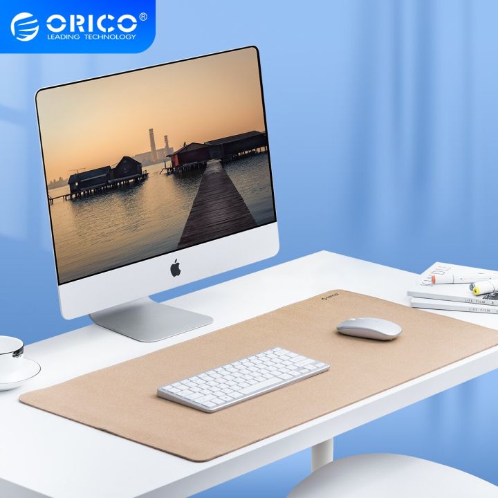 Large Leather Pink Color Laptop and Computer Mousepad and Table Mat for ...