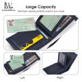 LouisWill Wallet Men's Foldable Wallet PU Horizontal Wallet Large Capacity Wallet Business Wallets Co-in Purse Wallet Multi-Card Position Wallets ID Credit Cards Holders with Independent Driver's License Pocket. 