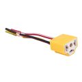 4 Pcs H4 9003 HB2 Female Ceramic Wire Harness Headlight Sockets Plug. 