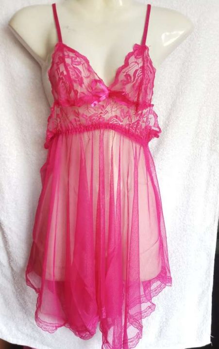 Women's%20Stylish%20Night%20Dress%20Black%20Net%20and%20Nylon,%20Includes%20Top%20and%20Panty%20-%20Image%2010