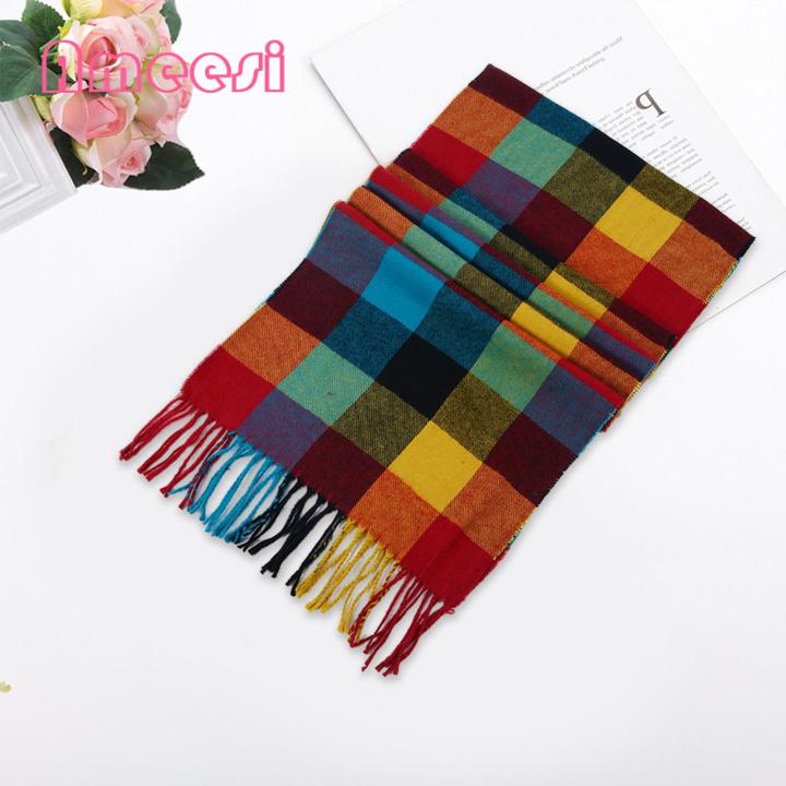 Women%20Plaid%20Scarf%20Cozy%20Plaid%20Tassel%20Scarf%20Warm%20Cashmere%20Shawl%20for%20Couples%20Winter%20Wrap%20Couple%20Warm%20Shawl%20-%20Image%207
