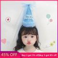 Princess Birthday Hat for Kid Happy Birthday Party Celebration Headband Party Cap for Children Hair Accessories Wedding Decor LaoXzhongX.