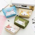Cartoon Cat Print Key Coin Purse Women Wallet Mini Oxford Card Holder Zipper Money Pouch Purse Storage Bag Kawaii Girls Wallet.