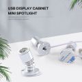 【NEW】 Led USB Spotlight 3W DC5V Jewelry Cabinet Showcase Counter Lamp Surface Mounted Ceiling Mini Spot Light USB 5V Interface. 