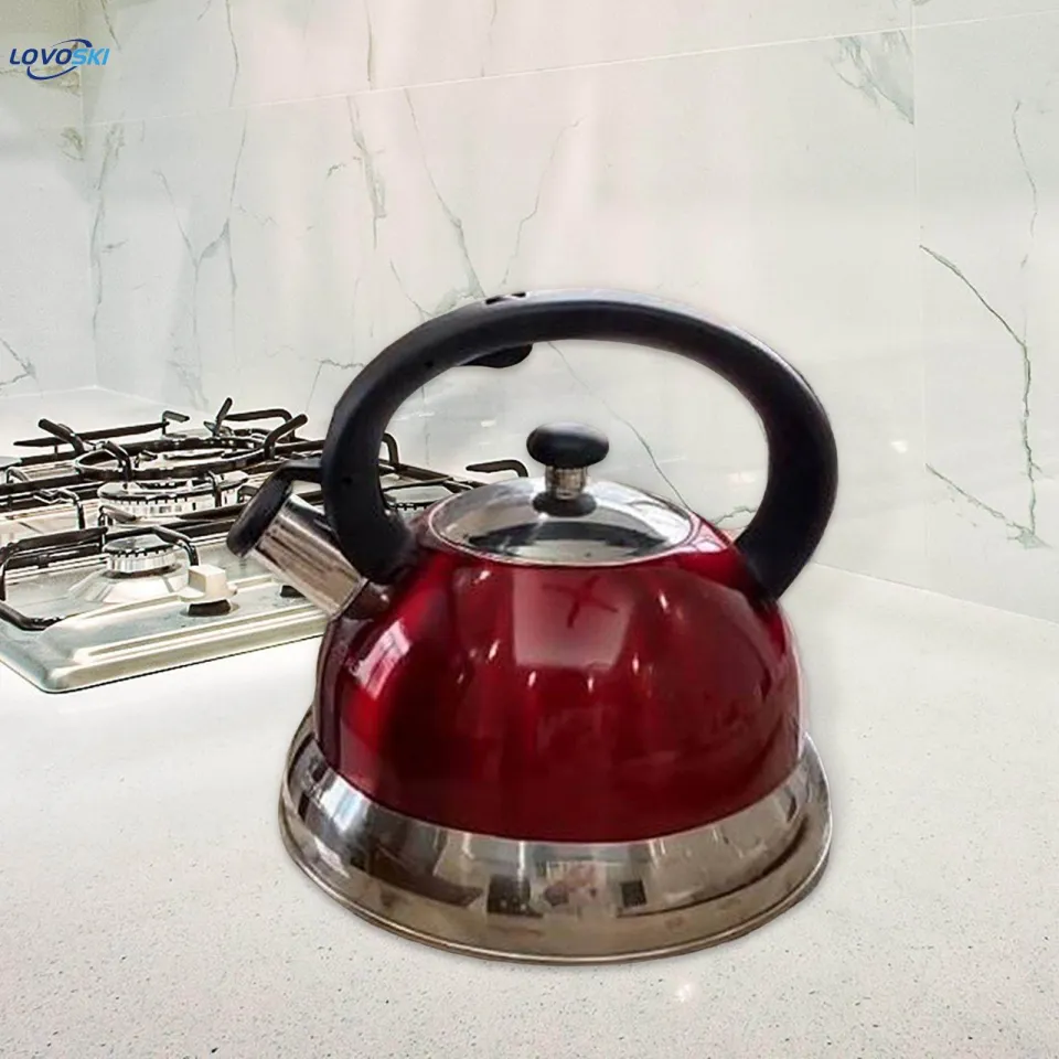 Stove Top Whistling Kettle Anti Scald Handle Tea Pot for Kitchen