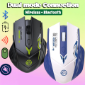 Bluetooth 5.4 Mouse Dual-Mode 2.4G Wireless Mouse 6 Buttons Gaming Mice Rechargeable Mouse 1600 DPI For PC Laptop Macbook.