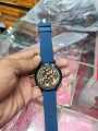Orix New Attractive Design Stainless Steel Dial Case Round Black Dial Black Rubber Strap Fashionable Watch For Men.