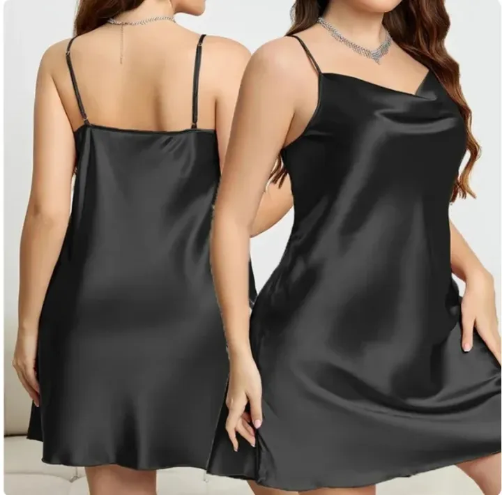 Female%20Nightgown%20Sexy%20Suspender%20Nightdress%20Pink%20Chemise%20Sleepwear%20Bathrobe%20Loose%20Satin%20Home%20Dressing%20Gown%20-%20Image%206