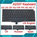 New Laptop A2337 Keyboard For Macbook Air 13 M1 A2337 Keyboard Replacement US UK FR SP IT DE RU AE Layout 2020 Year. 