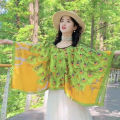 Douyin Kuaishou has the same thin pullover shawl for women in summer with skirts, and versatile cape pullovers can be distributed by women. 