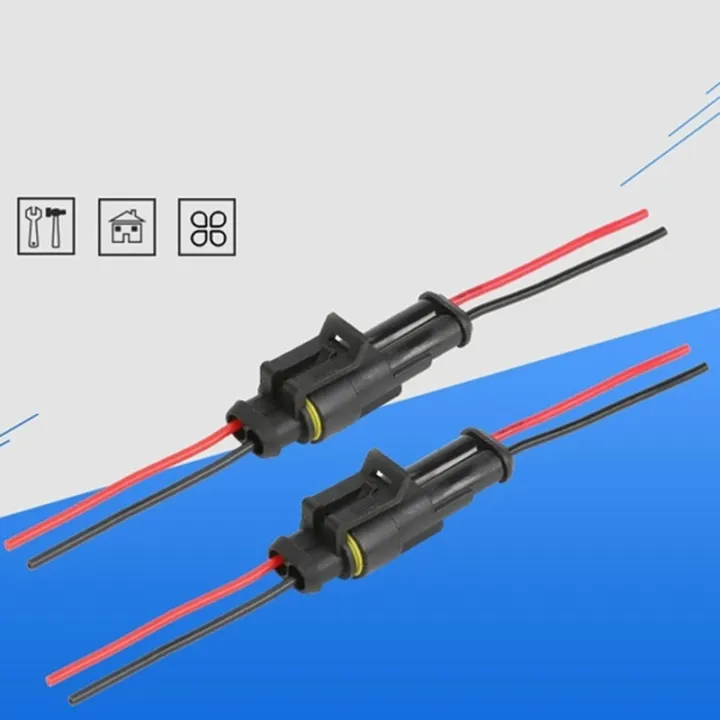20PCS%20Car%20Sealed%20Waterproof%20Electrical%20Wire%20Connector%20Plug%202%20Pin%20Way%20-%20Image%204
