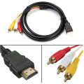 HDMI to RCA Cable 1080P HDMI Male to 3 RCA S-Video AV Audio Cable Cord Adapter for TV HDTV DVD.