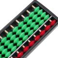 Portable Plastic Abacus Arithmetic Soroban Calculating Tool, 13 Rods with Colorful Beads, Great Educational Tool for Kids, Green. 
