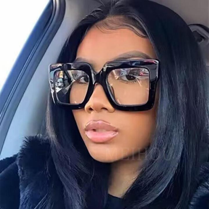 Oversized Square Women's Glasses Frame New Fashion Clear Lens Big