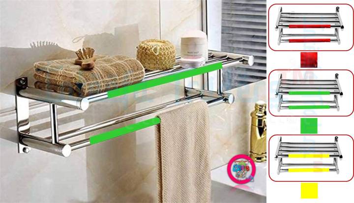 Wall%20Mounted%20Towel%20Racks%20Ra%20Wall%20Mounted%20Towel%20Rack%20Bathroom%20Hotel%20Rail%20Holder%20Storage%20Shelf%20Stainless%20Steel,%20Silver,towel%20holders%20bath,towel%20rack,bathroom%20shelves%20-%20Image%203