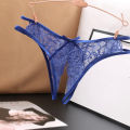 Lace Open Crotch Women'S T-Back Panties Sexy Lingerie Hollow Out G-String Seamless Low Waist Ultra Thin Thongs Underwear trussiki.