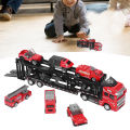 Car Carrier Truck, Multiple Parking Spaces Separable Vivid Pull Back Carrier Truck 32cm for Collect for Kids. 
