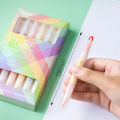 6PCS Double Ended Window Soft Highlighter Pens Pure Macaron Highlighter Pen for Textbook Written Notes. 