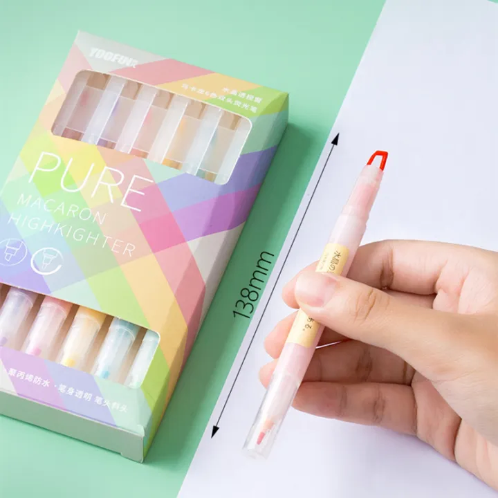 6PCS%20Double%20Ended%20Window%20Soft%20Highlighter%20Pens%20Pure%20Macaron%20Highlighter%20Pen%20for%20Textbook%20Written%20Notes%20-%20Image%203