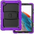 For Samsung Galaxy Tab A8 10.5 2021 Shockproof Black Silicone + PC Tablet Protective Case. 