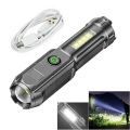 100000LM Powerful LED Flashlight USB Charging Tactical Flash Light Variable Focus Long Range Torch Outdoor Waterproof Flashlight.