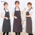 BLACK BUTCHER STRIPE KITCHEN APRON. 