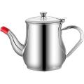 Stainless Steel Teapot With Filter Kitchen Oil Filter Pot Liquid 32 Oz. 