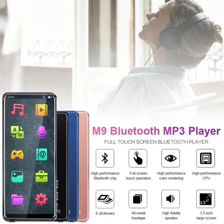 M9%20Bluetooth5.0%20MP4%20Player%204.0%20Inch%20Full%20Touch%20Screen%20FM%20Radio%20Recording%20E-book%20Music%20Video%20Player%20Built-in%20Speaker%20-%20Image%203