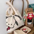 Sanrio Pochacco Women Bag Kawaii Shoulder Bags Casual Large Capacity Shopper Canvas Fashion Harajuku Zipper Handbag Tote Bag.