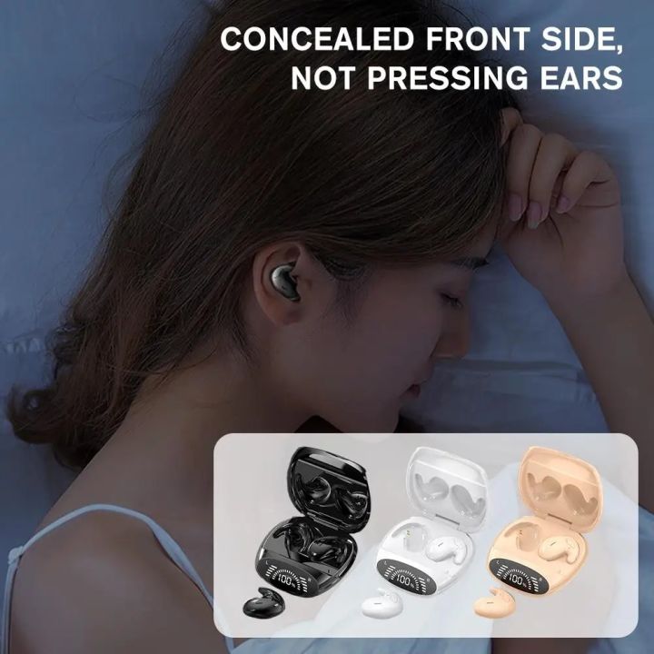 MD528%20Wireless%20Bluetooth%205.2%20Sleeping%20Earphones%20Dual%20Mic%20Stereo%20Sound%20Earbuds%20Noise%20Reduction%20Gaming%20Headset%20Hand%20Free%20Earbuds%20-%20Image%204