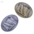 Cowboy Belt Buckle Novelty Vintage Women Alloy American Flag Shaped Buckles for Daily, Party, Wedding Use , Grey. 