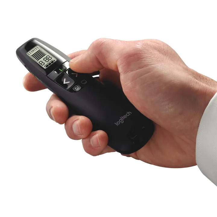 Logitech%20Professional%20Presenter%20R800,%20Wireless%20Presentation%20Clicker%20Remote%20with%20Green%20Laser%20Pointer%20and%20LCD%20Display%20-%20Image%203