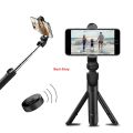 XT02 Bluetooth Extendable Selfie Stick with Wireless Remote for Making TikTok, Vlog Videos and Tripod Stand Selfie Stick for for Mobile and All Smart Phones. 