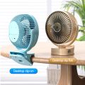 DP-7638 AC/DC Rechargeable 4000mAh Lithium Battery 360° Adjustable Desk / Clip Fan With Night Lighting Function.