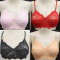 Comfortable Net Bra For Women And Girls 4pis Multicolor. 
