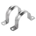 2 Stainless Steel U-shaped Pipe Clamps, Half Pipe for Pipe Fittings Pipe Clamp -80mm.