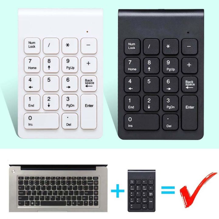 2.4G Mini Ultra-Thin Wireless Numeric Keypad 18 Keys Number Pad Digital Keyboard For Laptop PC Notebook Desktop