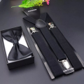 Suspenders & Bow Tie For Men Y-Shape Suspenders Bow Ties For men Black Color. 