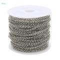 2 Roll O Shape Jewelry Making Chain 20 Yard Necklace Bracelet Extender Chain 2mm.