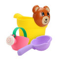 Toys Balls Cross-border Yellow Duck children's bath and water play set, baby kettle set, soft rubber beach bucket, toy shampoo cup.