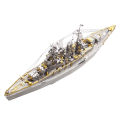 Piececool Puzzle 3D Metal Battleship Model Kits HMS Hood Richelieu Ship Model Jigsaw Toys for Teens Brain Teaser MuXiaRe. 