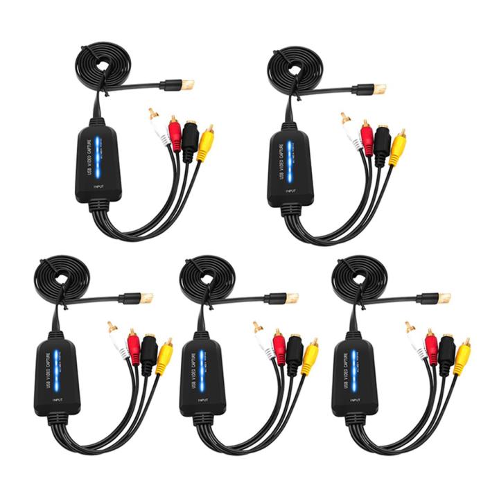 5X USB 2.0 Video Capture Card Single Channel USB Capture Card AV Capture Device Drive-Free Digital Converter
