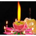 Happy Birthday Musical Lily Flower Candle. 