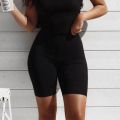 Shorts Women Thin Fitness Casual High Waist Fashion Biker Shorts Summer Slim Knee-Length Bottoms Black Cycling Shorts Streetwear.