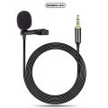 REMAX LIFE RL-LF31 MICDO SERIES 3.5MM AUX CLIP LAVALIER MICROPHONE FOR LIVE BROADCAST / AUDIO / VIDEO RECORD.